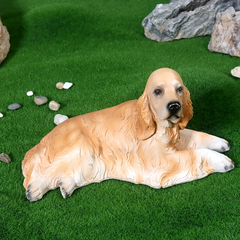 1 Golden Retriever Statue Ornaments, Small Statue Ornaments, Animal Statue Ornaments, Suitable for Garden, Home Decoration, Patio And Lawn Decoration, Animal Lover Collection, Holiday Gift Choice
