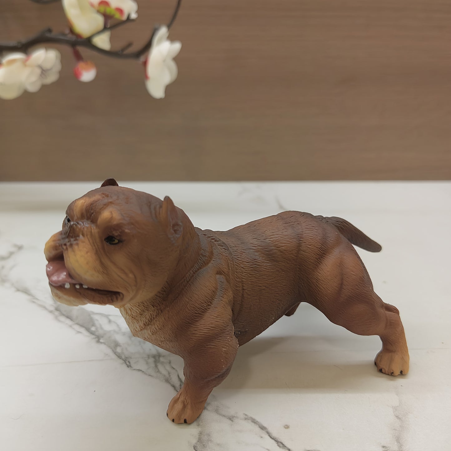 4.92inch Resin American Bully Pitbull & French Bulldog Fantasy Statue - Aggressive Pose Dynamic Duo, High-Quality Realistic Detailing, Youth Trend Home Decor for Bedroom, Living Room, Office - No Electricity Needed, Bedroom Decoration | Trendy Decor Piec