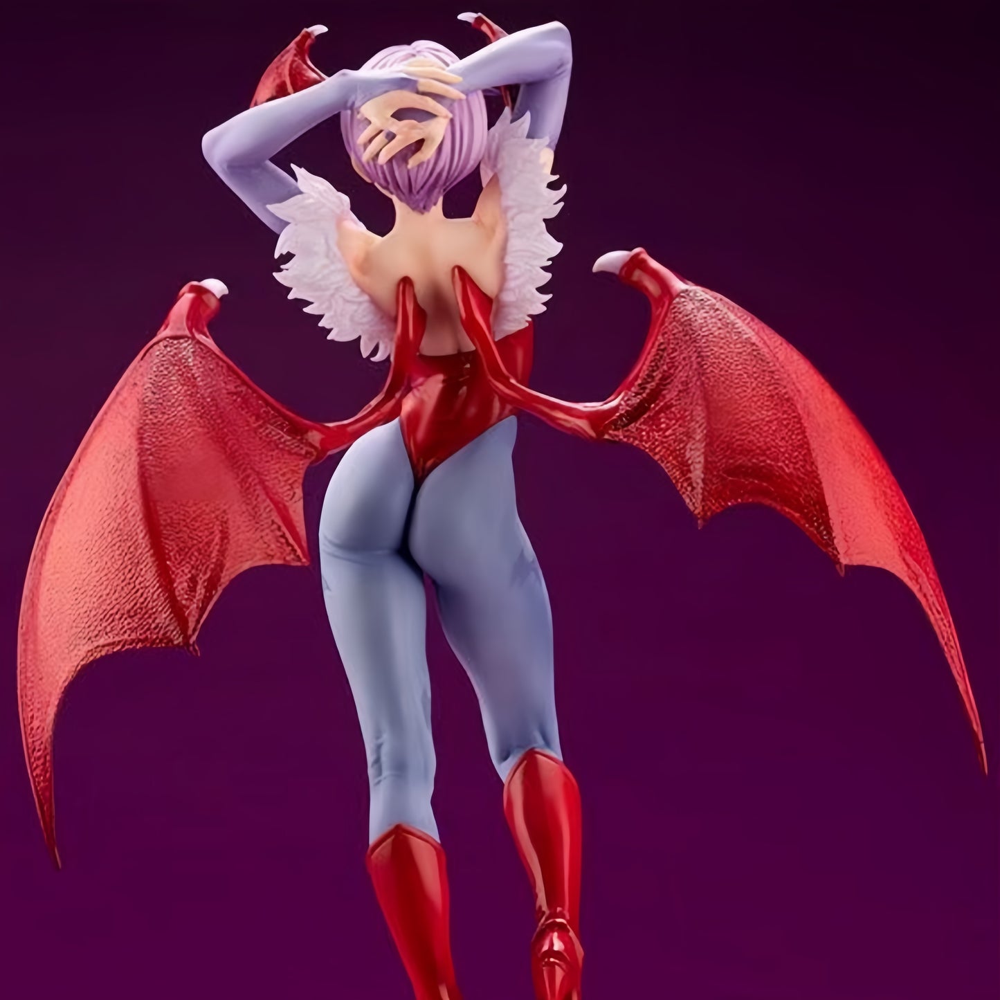 Limited Edition Red Vampire Anime Figurine - Unique Collectible PVC Statue with Purple Hair & Bat Wings, Perfect for Halloween, Christmas Gifts, Home Decor & Car Accessories for Anime Fans, Anime Accessories