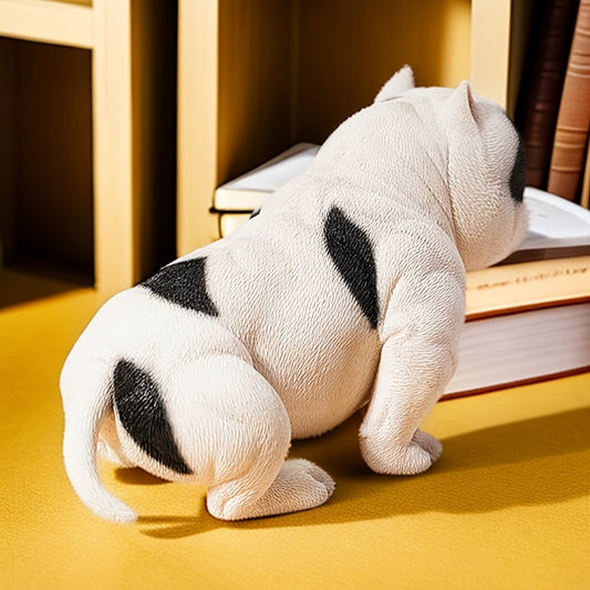 1pc Mini Bulldog Figurine - Cute and Ferocious Resin Dog Statue for Car, Home, or Desk Decor, Perfect for Animal Lovers, Home Accent Piece | Playful Design | Realistic Texture, Bulldog Deco