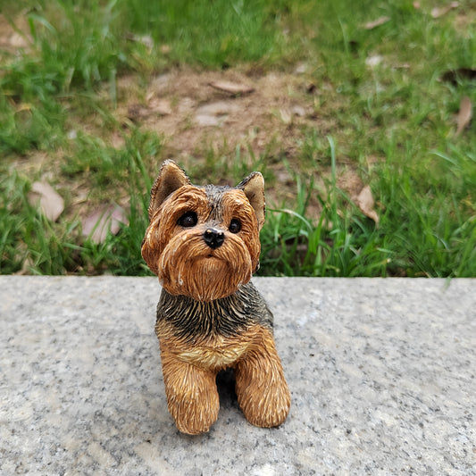1pc Whimsical Yorkshire Terrier Resin Dog Figurine - Cute Cartoon-Style Indoor/Outdoor Decor for Home, Living Room, Patio, or Desktop - Perfect Holiday Gift for Christmas, Halloween, Easter, Thanksgiving, Dog Decor, Patio Accent, Playful Design, Intricat