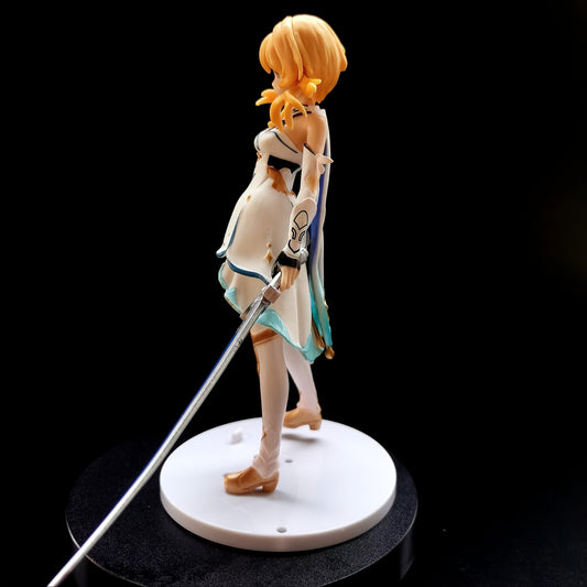 7.48" Anime-Inspired PVC Collectible Statue with Blonde Hair & Blue Accents - Role-Playing Character Decor for Home & Parties | Ideal Gift for Christmas, Valentine's, Easter, Birthdays, Anime Figurine