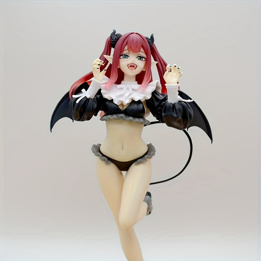 25cm Cute Anime Character, Red Hair, Bat Wings and Swimsuit Attire, Lovely Demon Figurine, Collectible Statue, Perfect Holiday Gift for Anime Fans, Japanese Anime Character