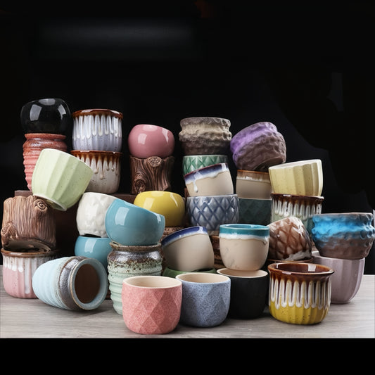 1pc ceramic flower pot succulent plant flower pot promotion does not repeat unique design decorative flower pot garden decoration indoor and outdoor planting