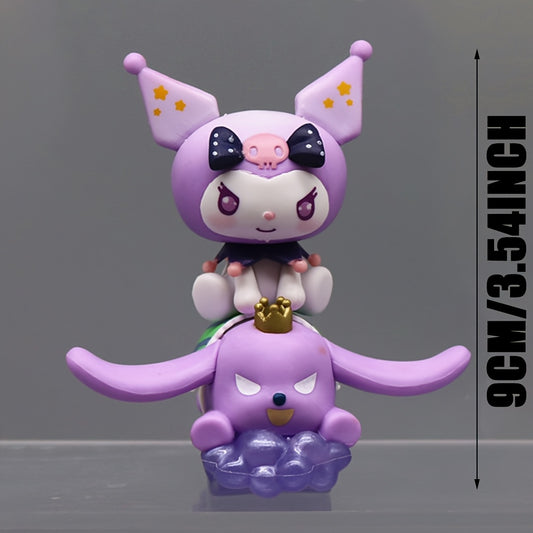 Sanrio Random 1pc Sanrio Character Collection Fashion Desktop Ornament Kuromi Statue, Hello Kitty Study Room Decoration Artificial Jade Gudetama, Pompom Purin Figurine Perfect for Birthdays, Parties, Valentine's Day, Thanksgiving, Easter, Halloween Gifts