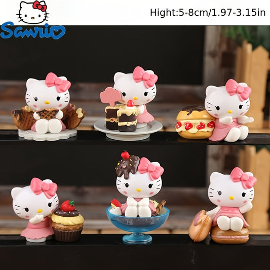 Sanrio Official 8pcs Sanrio for hello kitty Chocolate Party Series Figures, Perfect for Party Decoration, Home Decoration, and Unique Gift Ideas, Perfect Birthday or Christmas Gift