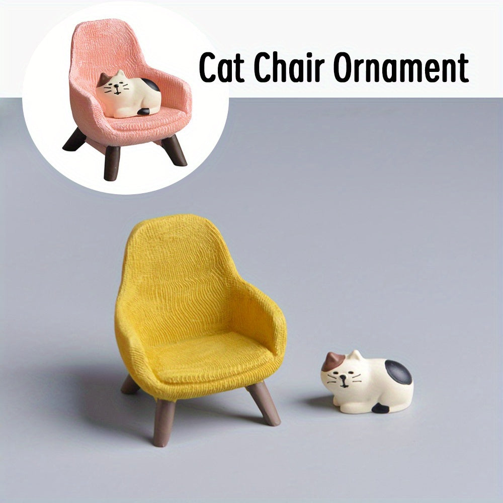 1 Set Cat Chair Ornament - Micro Landscape Desk Craft | Party Decoration