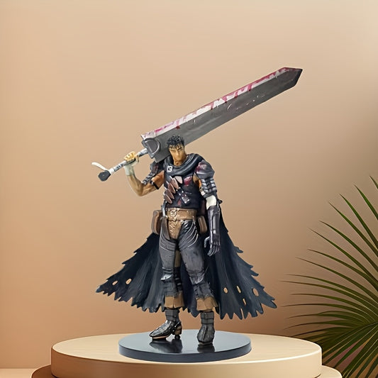 [Collectible Warrior] Detailed Giant Sword Warrior Collectible Statue | PVC Action Pose with Oversized Sword, Perfect for Halloween, Christmas, Easter, Valentine's Day Gifts, Indoor/Outdoor Decor