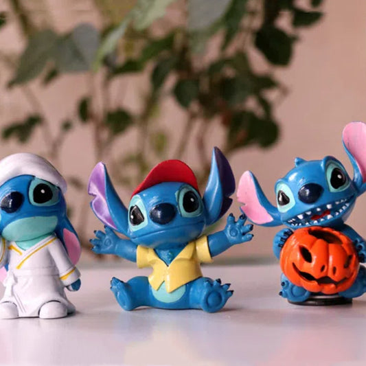 6 mosaic figurine sets, collecting hand-made PVC toy figurines, suitable for home decoration of automobile school rooms, small animation models, suitable for birthday, Christmas, Halloween and New Yea