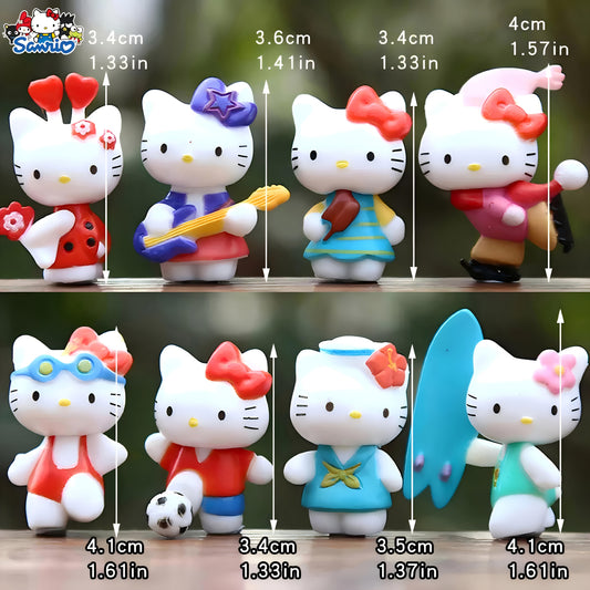 24 Authentic Sanrio Hello Kitty Figures, Covering A Variety Of Styles, Each Figure Is Brightly Colored And Exquisitely Detailed, Whether It Is A Desktop Ornament Or A Collection. Take You to Open The Fantasy World Of Hello Kitty with One Click!
