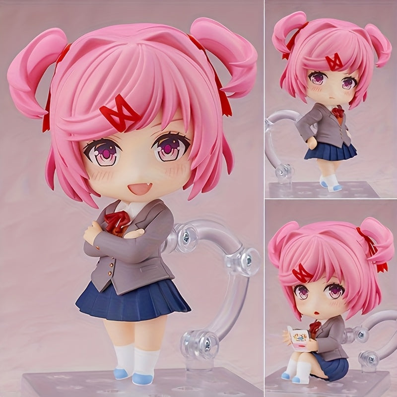 [Cute Anime Figurine] Vibrant Anime Girl Figurine with Interchangeable Faces | PVC Collectible Statue, Perfect for Car & Desk Decor, Ideal Gift for Anime Fans