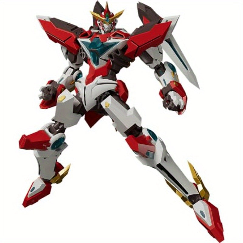 Bang Brave Bang Bravern: Complete Product DX Bravern Action Figure - Dynamic Pose with Sword & Shield, Detailed Red/White/Grey Armor, Collectible Anime-Inspired Toy for Display & Play, Anime Figurine, Playful Design, Durable Construction