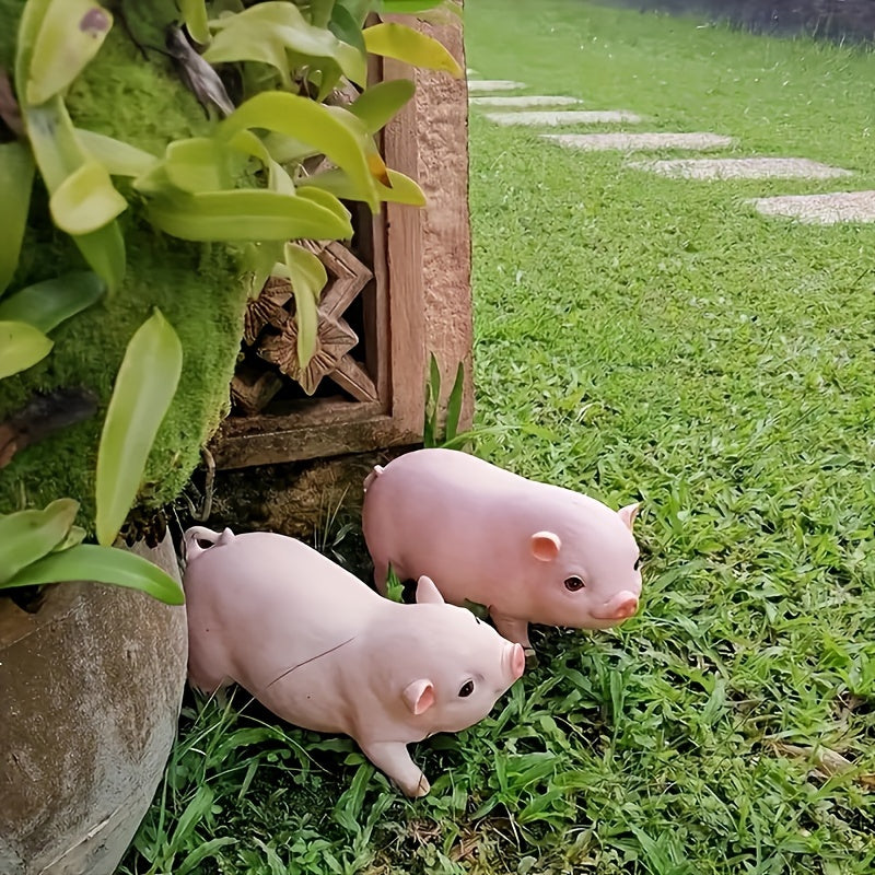 Adorable Pig Statues: Add a Touch of Whimsy to Your Farmhouse, Patio, Balcony, or Garden with These Charming Letter Animal Decorations - Perfect for Any Occasion!