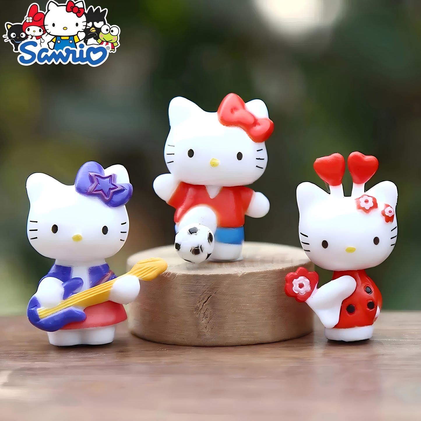 24pcs Genuine for hello kitty PVC Figurine Set - Diverse Cartoon Characters in Various Shapes, Ideal for Office & Home Decor, Perfect for Halloween, Christmas, Thanksgiving & Graduation Gift