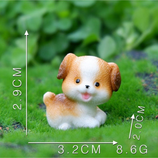 Hot Selling Modern 3D Mini Dogs Resin Ornament Cute Wholesale Plastic Desk Decoration Animal Toys