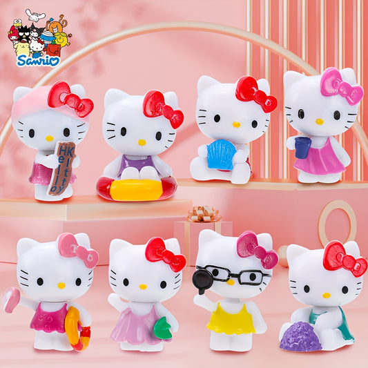 24pcs Hello Kittty Toys Mannequin Doll Set, Cartoon Desktop Decoration, Ideal for Home Decoration Birthday Gifts