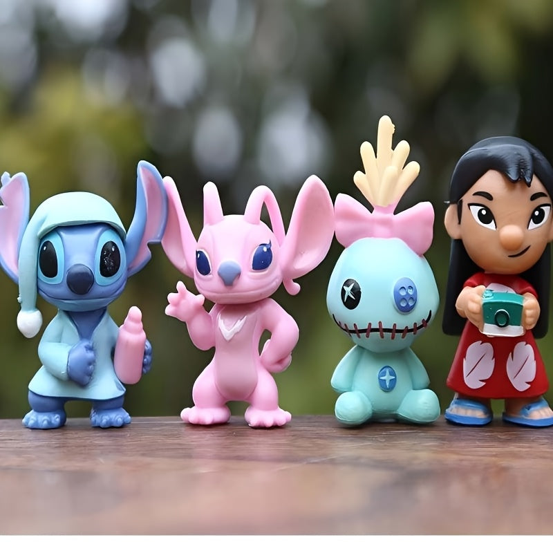 12 New Disney Stitch Character Dolls And Doll Models, Desktop Decorations, Birthday Gifts, Car Decorations, Office Decorations, Cake-shaped Character Decorations, Party Decorations