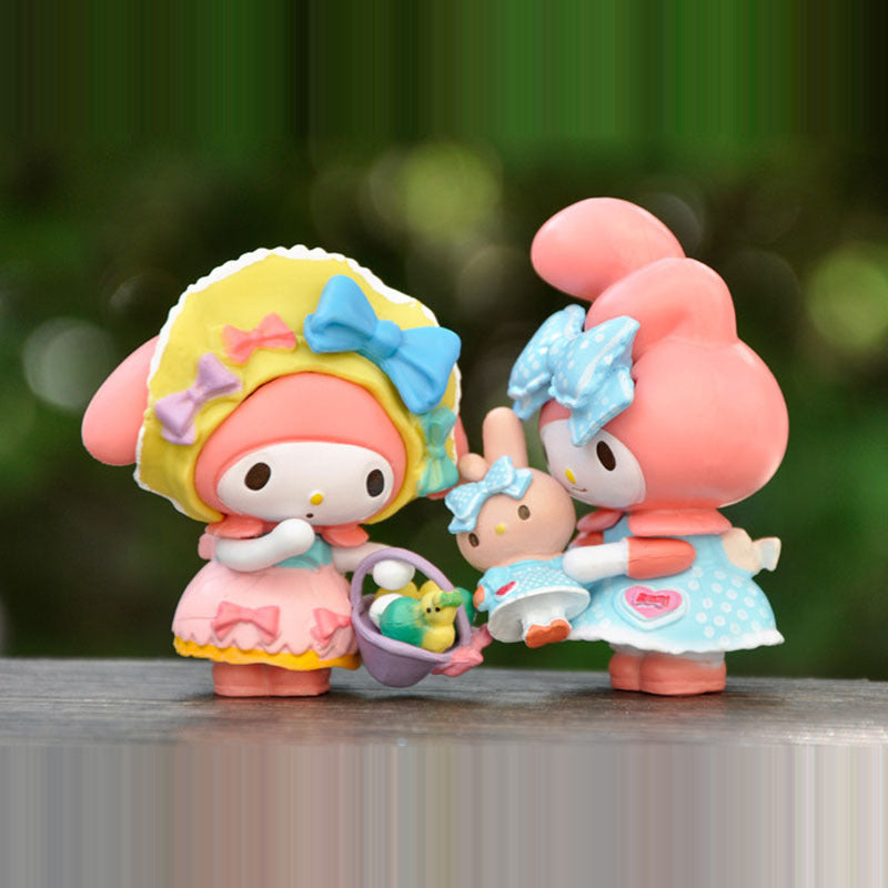 1/6pcs Sanrio Doll Tea Party Hello Kitty for Room, Cake, Car Ornament