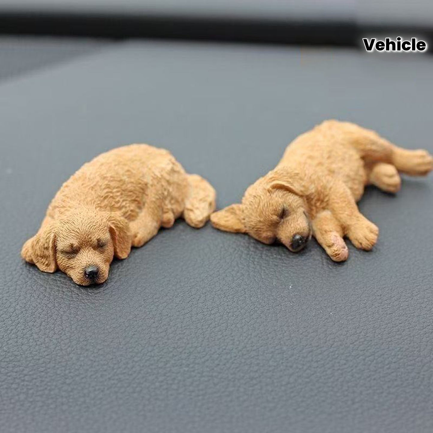 [Cute Puppy Ornament] Cute Golden Retriever Car Ornament | Creative Simulation Puppy Auto Decor for Center Console / Rearview Mirror Decoration | Unisex Home and Vehicle Use