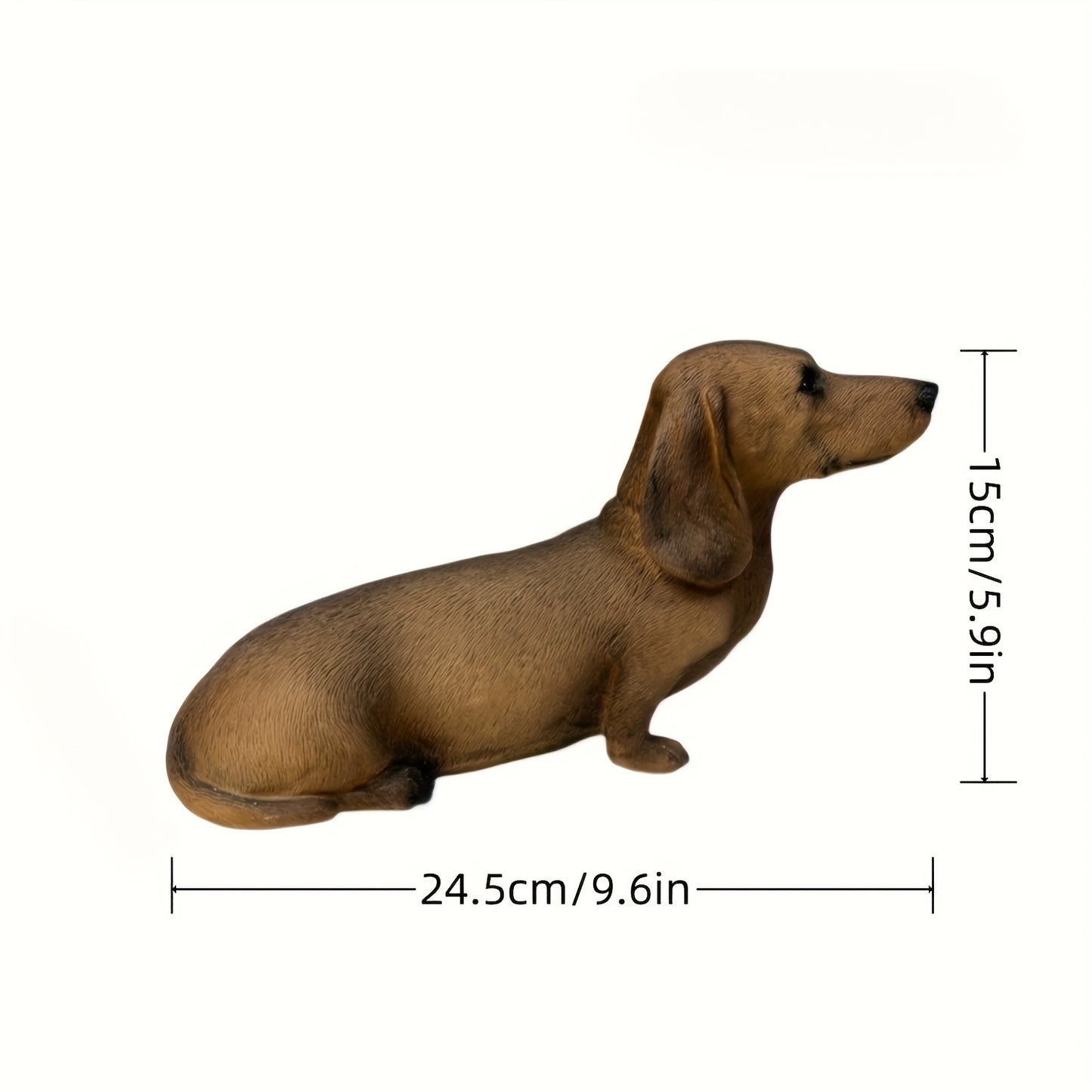 1pc Resin Dachshund Statue - Handcrafted Garden & Desktop Decor, Weather-Resistant Outdoor/Indoor Sculpture, No Electricity Needed, Perfect Gift for Dog Lovers & Mother’s Day, Dachshund Decor
