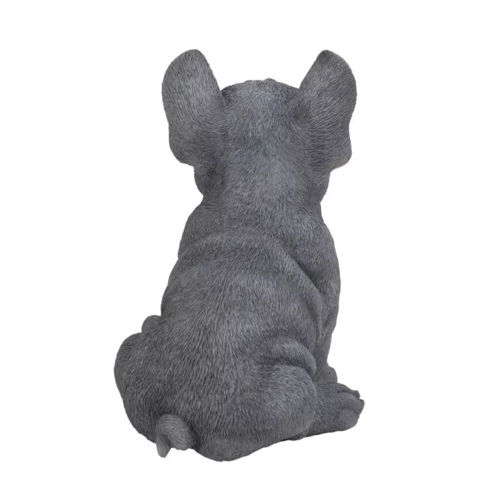 Blue French Bulldog Puppy Sitting Garden Statue Great Gift for Dog Lovers A thoughtful gift idea for Valentines Day, birthdays, Mothers Day, weddings, Christmas, and other special occasions.