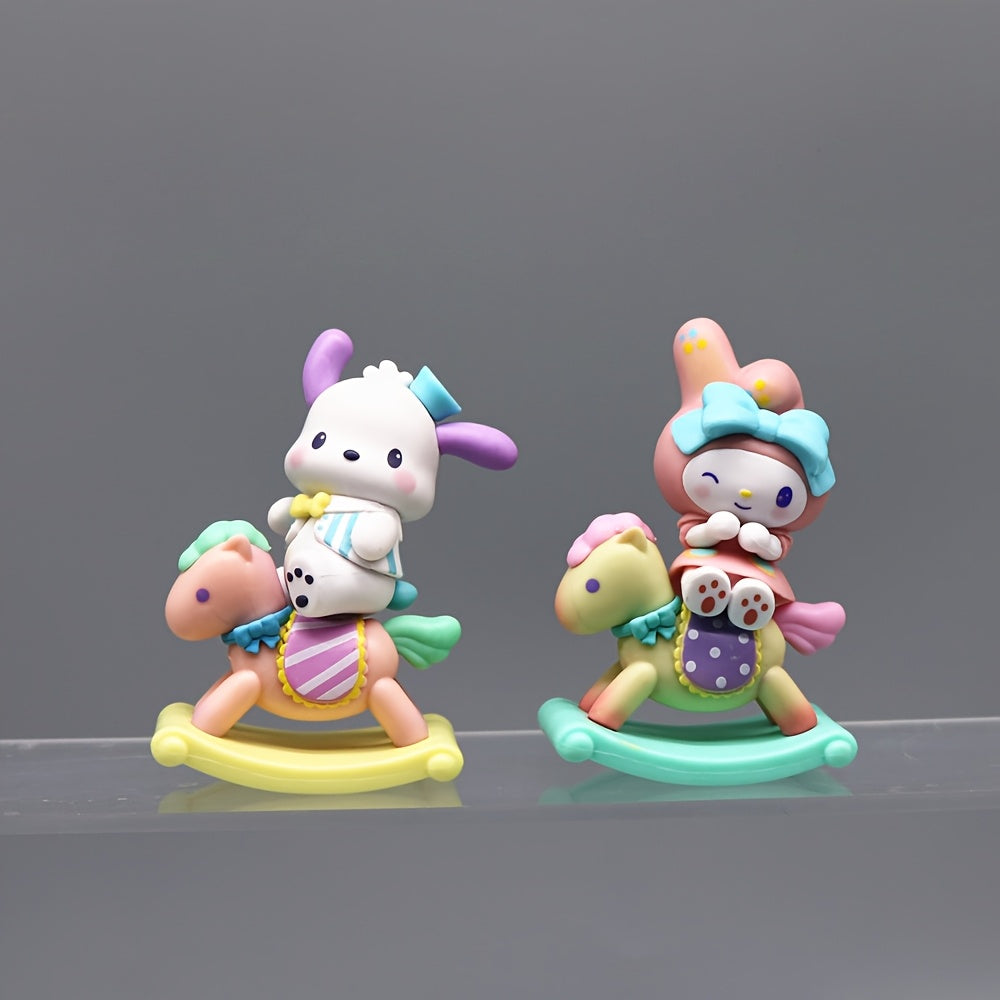 Sanrio Random 1pc Sanrio Character Collection Fashion Desktop Ornament Kuromi Statue, Hello Kitty Study Room Decoration Artificial Jade Gudetama, Pompom Purin Figurine Perfect for Birthdays, Parties, Valentine's Day, Thanksgiving, Easter, Halloween Gifts