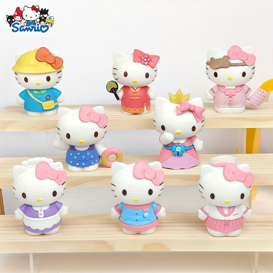8pcs Set [genuine Authorization] Sanrio New for hello kitty Statue Ornaments Birthday Gift Holiday Gift Statue Ornaments, The Perfect Gift For Friends
