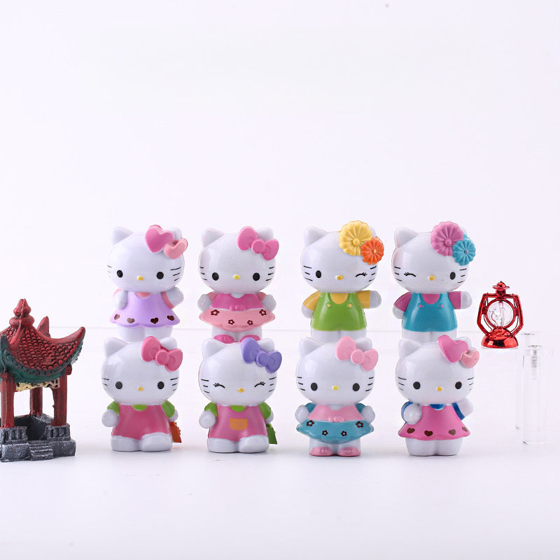 For Hello Kitty Mini Desk Ornament - Creative PVC Decor for Home, Office & Car | Perfect for Birthdays, Christmas, Valentine's, Graduations & More