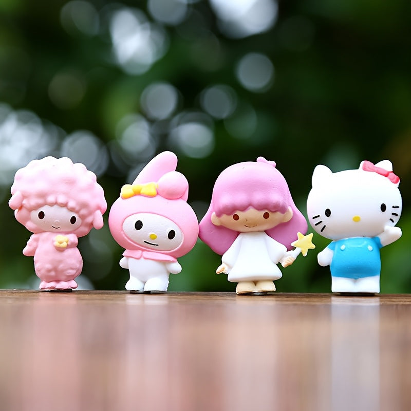 Sanrio 16pcs Sanrio Hello Kitty Series Figurines PVC Material Unique Appearance Exquisite Workmanship Gift Choice Suitable for Holiday Gifts Collection Decoration etc